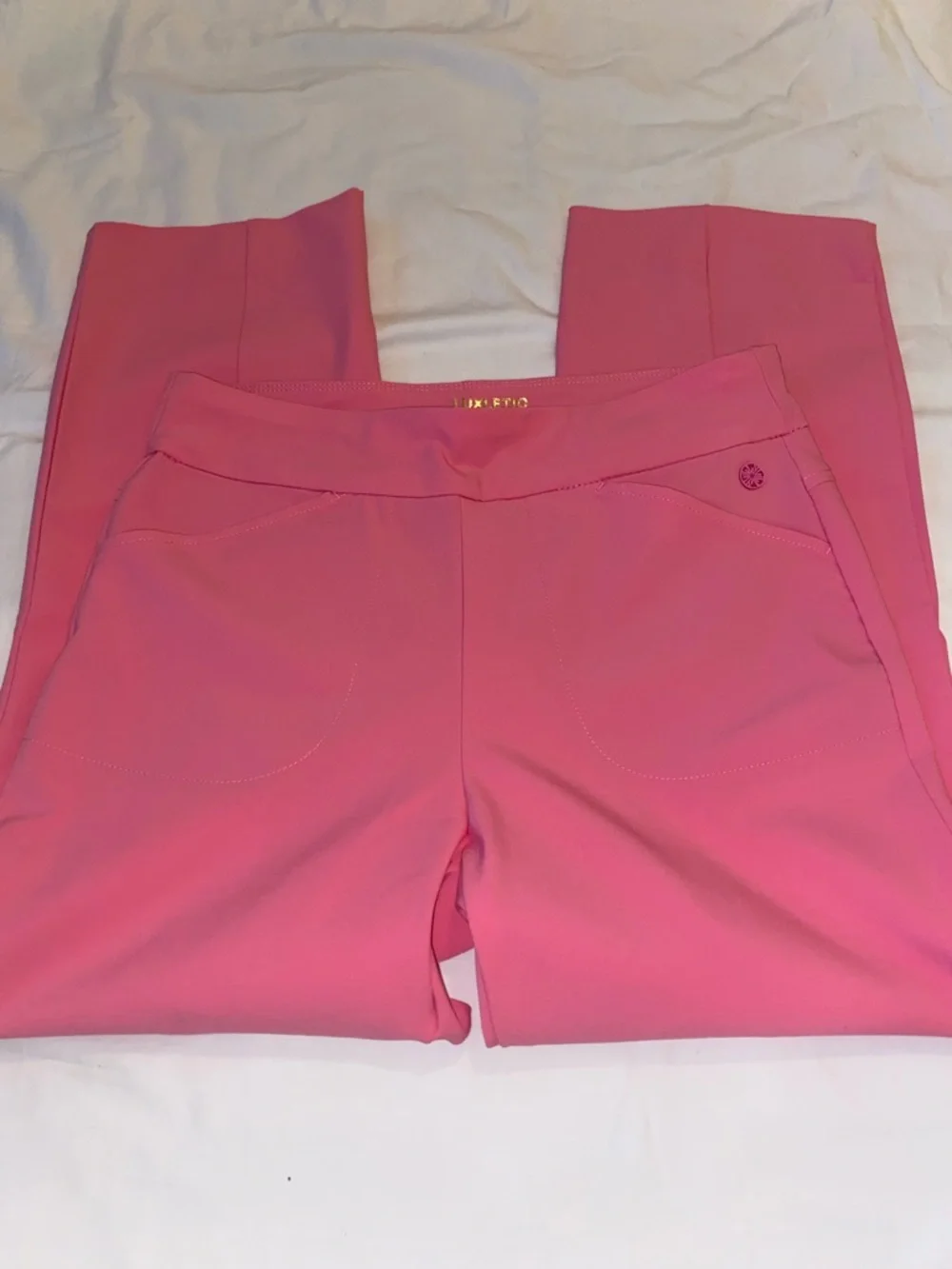Lilly Pulitzer Bright Pink Ponte Pull-On Skinny Pants - Picture 2 of 10